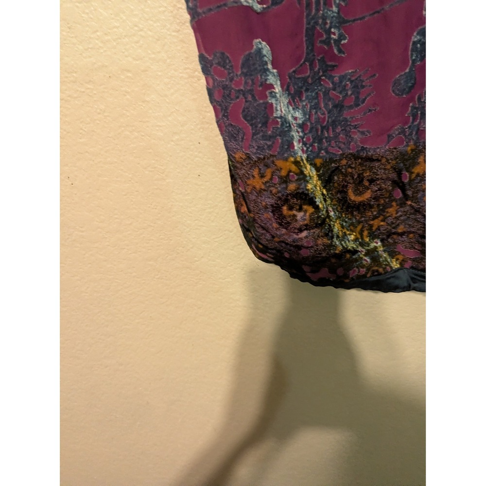 Tiny Anthropologie Lace Burnout Velvet Mixed Media Sleeveless Top Purple Blue‎ L - Picture 8 of 16